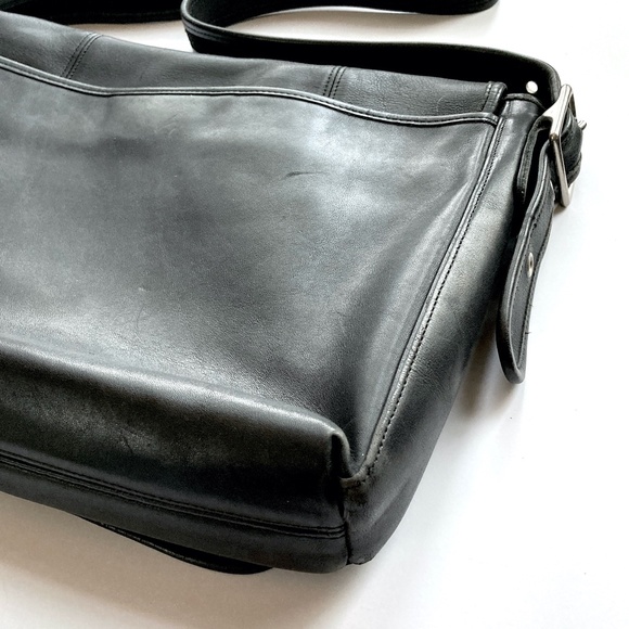 Coach Bags Coach Black Leather Messenger Bag Vintage Poshmark
